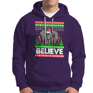 Mothman Christmas Hoodie Believe Cryptmas Cryptid Monster Point Pleasant TS02 Purple Printyourwear