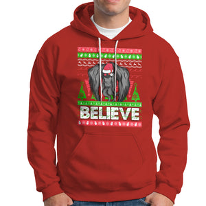 Mothman Christmas Hoodie Believe Cryptmas Cryptid Monster Point Pleasant TS02 Red Printyourwear