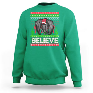 Mothman Christmas Sweatshirt Believe Cryptmas Cryptid Monster Point Pleasant TS02 Irish Green Printyourwear