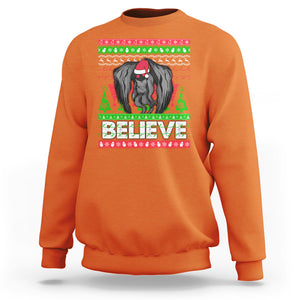 Mothman Christmas Sweatshirt Believe Cryptmas Cryptid Monster Point Pleasant TS02 Orange Printyourwear