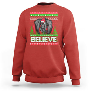 Mothman Christmas Sweatshirt Believe Cryptmas Cryptid Monster Point Pleasant TS02 Red Printyourwear