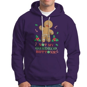 Funny Gingerbread Hoodie Not My Gumdrop Buttons Christmas Cookie TS02 Purple Printyourwear