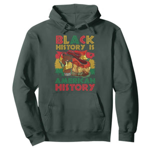 Black History Is American History Hoodie African American Pride Flag TS02 Dark Forest Green Printyourwear