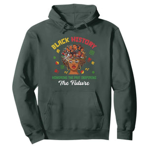 Black History Month Hoodie Honoring The Past Inspiring The Future TS02 Dark Forest Green Printyourwear