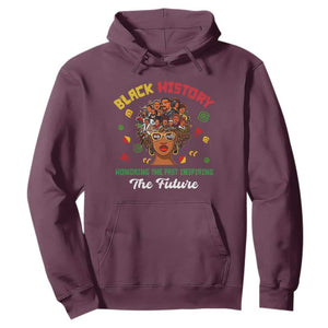 Black History Month Hoodie Honoring The Past Inspiring The Future TS02 Maroon Printyourwear