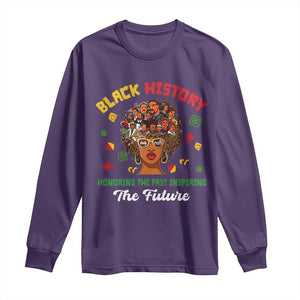 Black History Month Long Sleeve Shirt Honoring The Past Inspiring The Future African American Roots TS02 Purple Print Your Wear