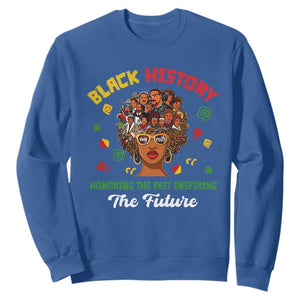 Black History Month Sweatshirt Honoring The Past Inspiring The Future TS02 Royal Blue Printyourwear