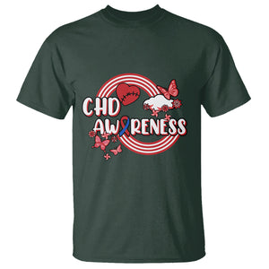 CHD Awareness T Shirt Rainbow Congenital Heart Defect Awareness Heart Disease TS02 Dark Forest Green Printyourwear