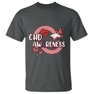 CHD Awareness T Shirt Rainbow Congenital Heart Defect Awareness Heart Disease TS02 Dark Heather Printyourwear