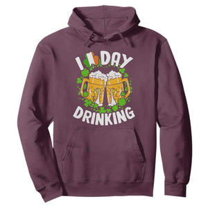 Funny St Patricks Day Hoodie I Love Day Drinking Beer Lover Drink Team TS02 Maroon Print Your Wear