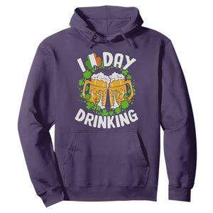 Funny St Patricks Day Hoodie I Love Day Drinking Beer Lover Drink Team TS02 Purple Print Your Wear