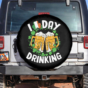 Funny St Patricks Day Spare Tire Cover I Love Day Drinking Beer Lover Drink Team TS02 No hole Black Print Your Wear