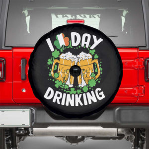 Funny St Patricks Day Spare Tire Cover I Love Day Drinking Beer Lover Drink Team TS02 Black Print Your Wear