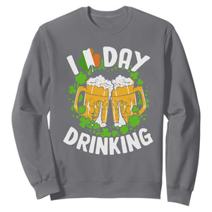 Funny St Patricks Day Sweatshirt I Love Day Drinking Beer Lover Drink Team TS02 Charcoal Print Your Wear