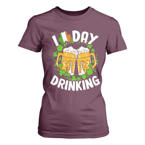 Funny St Patricks Day T Shirt For Women I Love Day Drinking Beer Lover Drink Team TS02 Maroon Print Your Wear