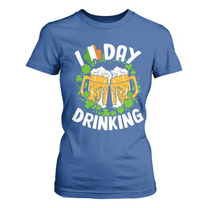 Funny St Patricks Day T Shirt For Women I Love Day Drinking Beer Lover Drink Team TS02 Royal Blue Print Your Wear