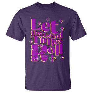 Funny Mardi Gras T Shirt Let The Good Times Roll TS02 Purple Printyourwear