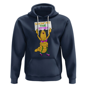 Funny Mardi Gras Hoodie Show Me The Titties Sexy Crawfish TS02 Navy Printyourwear