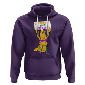 Funny Mardi Gras Hoodie Show Me The Titties Sexy Crawfish TS02 Purple Printyourwear