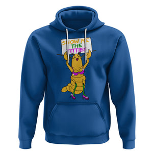 Funny Mardi Gras Hoodie Show Me The Titties Sexy Crawfish TS02 Royal Blue Printyourwear