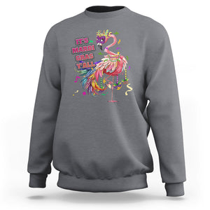 Funny Mardi Gras Flamingo Sweatshirt It's Mardi Gras Y'all TS02 Charcoal Printyourwear