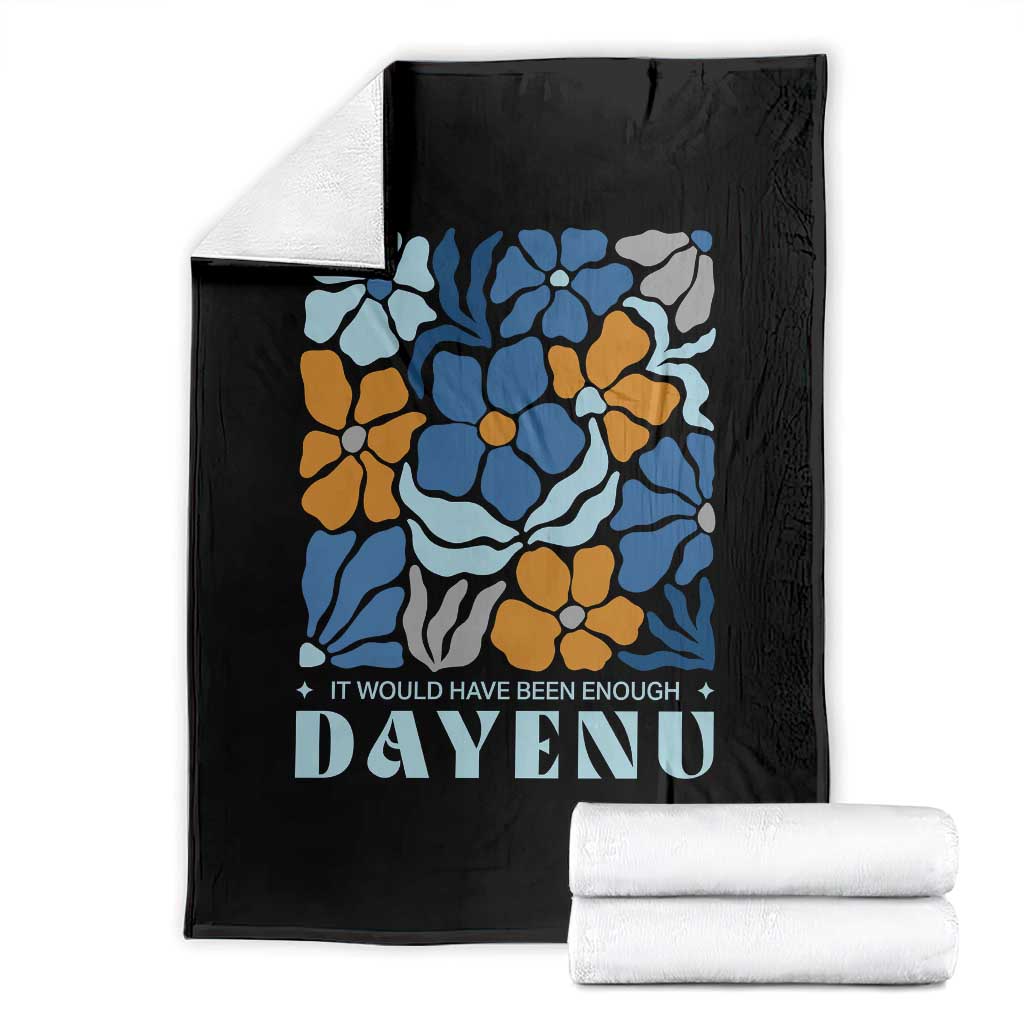 Dayenu Passover Jewish Holiday Floral Retro Throw Blanket It Would Have Been Enough Meaningful Seder Gift TS02 Black Print Your Wear