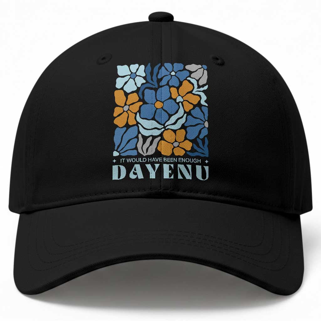 Dayenu Passover Jewish Holiday Floral Retro Baseball Cap It Would Have Been Enough Meaningful Seder Gift TS02 Print Your Wear