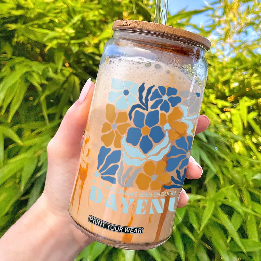 Dayenu Passover Jewish Holiday Floral Retro Glass Can It Would Have Been Enough Meaningful Seder Gift TS02 Black Print Your Wear