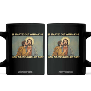 It Started Out With A Kiss Christian Easter Coffee Mug Judas Betrayal Biblical Scene Faith Reflection Gift TS02 Black Print Your Wear