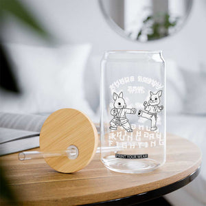Funny Easter Rabbit Martial Arts Glass Can Every Bunny Was Kung Fu Fighting Cute Bunny Humor Gift TS02 Print Your Wear