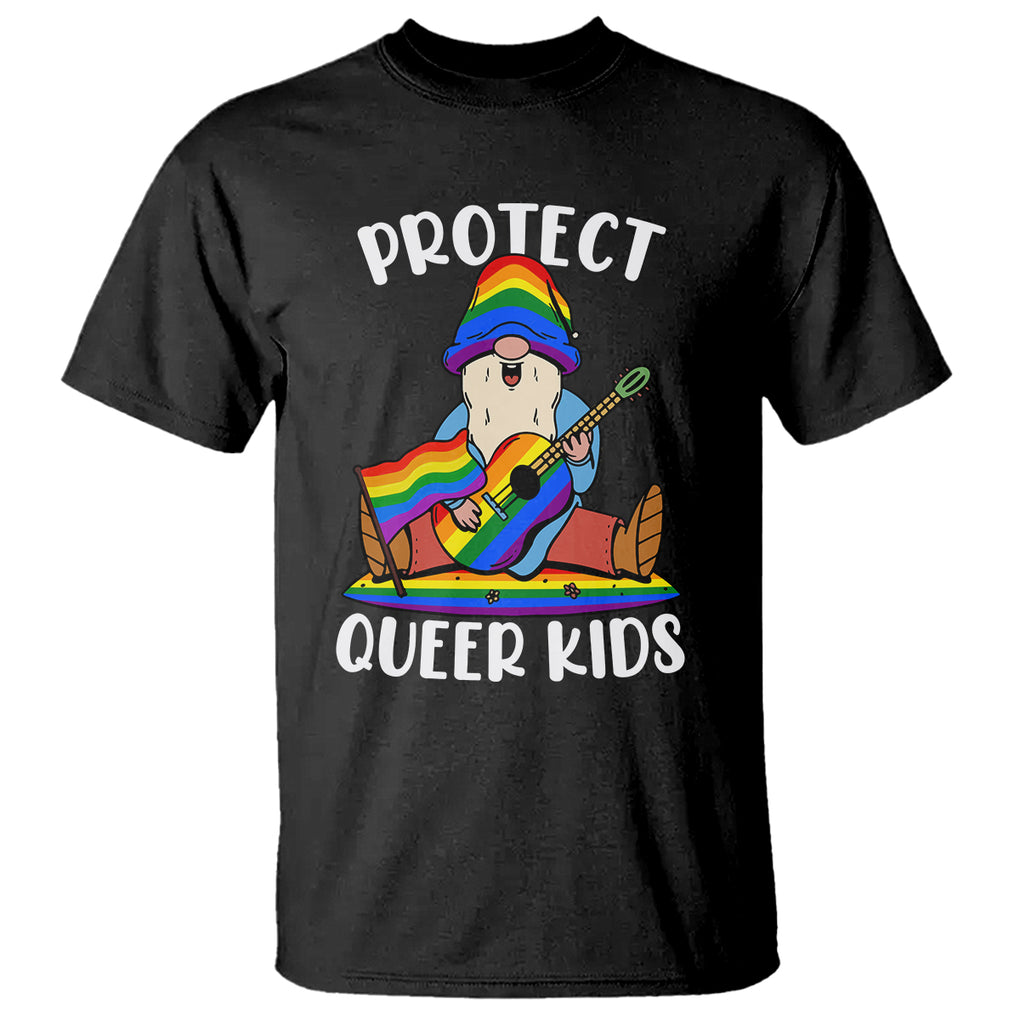 Protect Queer Kids T Shirt Gnome Ally LGBT Pride History Month Support TS02 Black Printyourwear