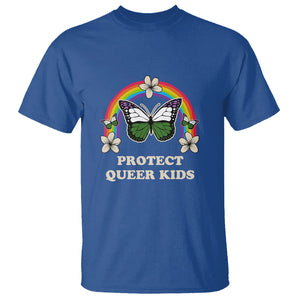 Protect Queer Kids T Shirt Butterfly Ally LGBT Pride History Month Support TS02 Royal Blue Printyourwear