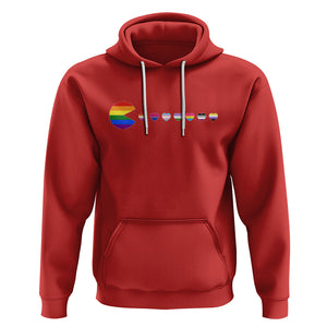 Funny LGBT Pride Hoodie Video Game Pie Eating LGBTQ Flag TS02 Red Printyourwear