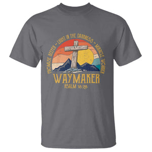 Bible Verse T Shirt Waymaker Psalm Isaiah Promise Keeper Light In The Darkness Miracle Worker Christian Religious TS02 Charcoal Print Your Wear