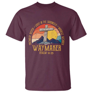 Bible Verse T Shirt Waymaker Psalm Isaiah Promise Keeper Light In The Darkness Miracle Worker Christian Religious TS02 Maroon Print Your Wear