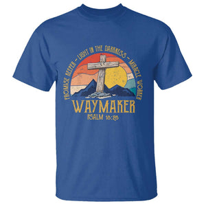 Bible Verse T Shirt Waymaker Psalm Isaiah Promise Keeper Light In The Darkness Miracle Worker Christian Religious TS02 Royal Blue Print Your Wear