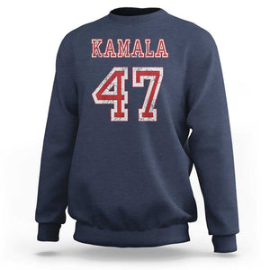 Kamala 47 Sweatshirt Harris 2024 For President TS02 Navy Print Your Wear