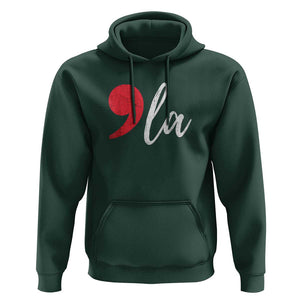 Harris 2024 Hoodie Comma La Kamala For President Red Punctuation Mark TS02 Dark Forest Green Print Your Wear