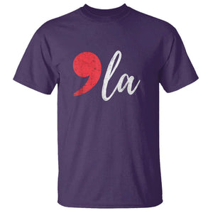 Harris 2024 T Shirt Comma La Kamala For President Red Punctuation Mark TS02 Purple Print Your Wear