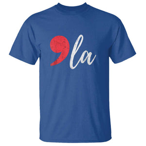 Harris 2024 T Shirt Comma La Kamala For President Red Punctuation Mark TS02 Royal Blue Print Your Wear