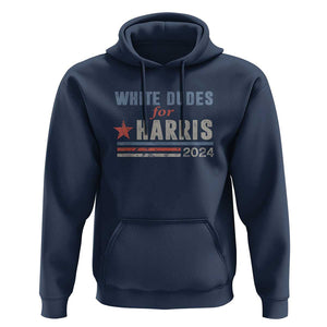 Kamala For President Hoodie White Dudes For Harris 2024 TS02 Navy Print Your Wear