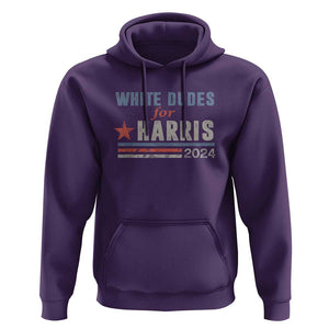 Kamala For President Hoodie White Dudes For Harris 2024 TS02 Purple Print Your Wear