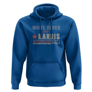 Kamala For President Hoodie White Dudes For Harris 2024 TS02 Royal Blue Print Your Wear