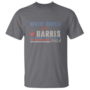 Kamala For President T Shirt White Dudes For Harris 2024 TS02 Charcoal Print Your Wear