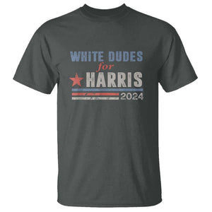 Kamala For President T Shirt White Dudes For Harris 2024 TS02 Dark Heather Print Your Wear