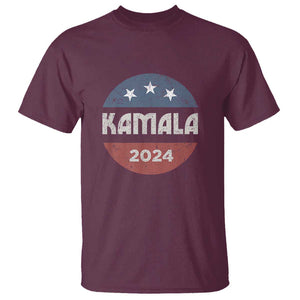 Harris 2024 T Shirt Kamala For President TS02 Maroon Print Your Wear