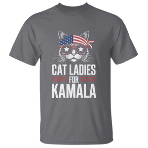 Harris 2024 For President T Shirt Cat Ladies For Kamala TS02 Charcoal Print Your Wear