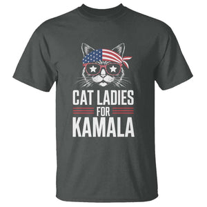 Harris 2024 For President T Shirt Cat Ladies For Kamala TS02 Dark Heather Print Your Wear