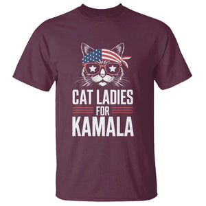 Harris 2024 For President T Shirt Cat Ladies For Kamala TS02 Maroon Print Your Wear