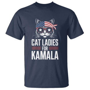 Harris 2024 For President T Shirt Cat Ladies For Kamala TS02 Navy Print Your Wear